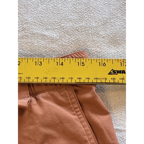 Huk Men's Shorts Medium Orange Cargo Creekbed Pull on Buckle Gorpcore Hiking - Picture 3 of 14